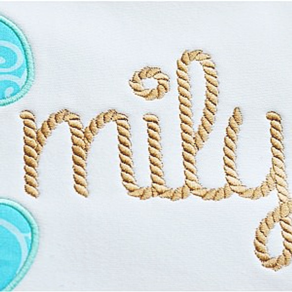 Rope Embroidery Font Machine Embroidery Design