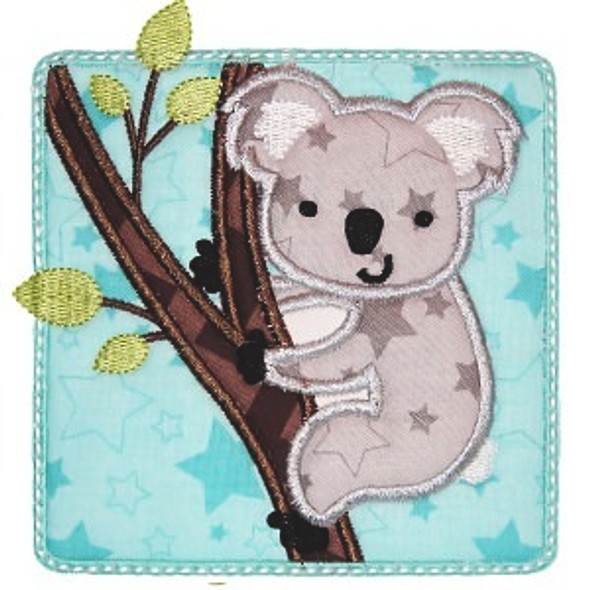 Koala Patch Applique Machine Embroidery Design