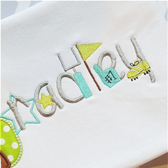 Football Back to School Machine Embroidery Font for Instant Download