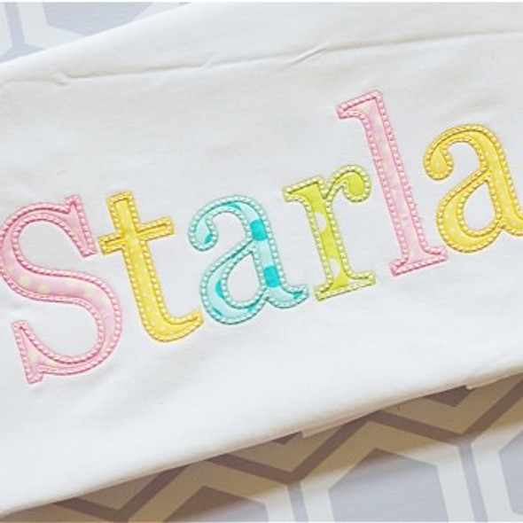 Starla Alphabet Embroidery Font Design