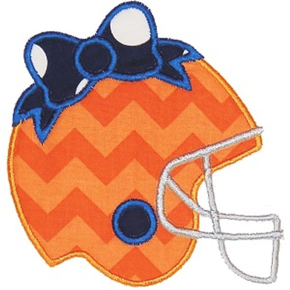 Bow Helmet Applique Machine Embroidery Design