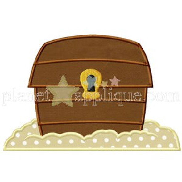 Treasure Chest Applique Machine Embroidery Design