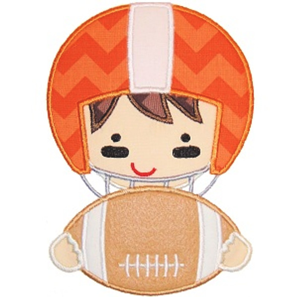 Football Helmet Boy Machine Embroidery Design