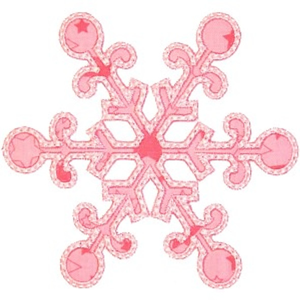 Snowflake Applique Embroidery Machine Design 2085