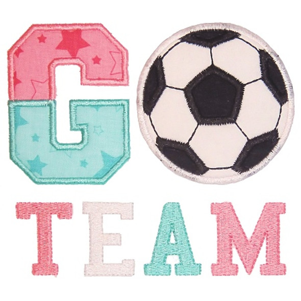 Go Team Soccerball Machine Embroidery Design