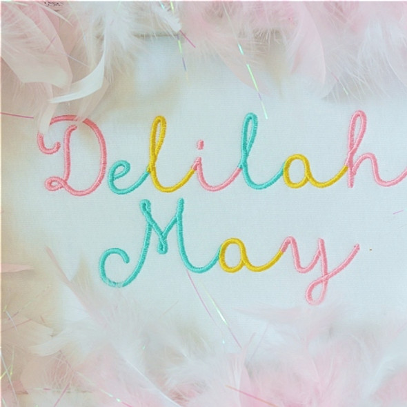 Delilah Font Machine Embroidery Design