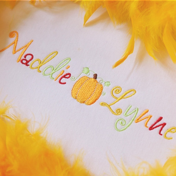 Pumpkin Spice Font Machine Embroidery Design