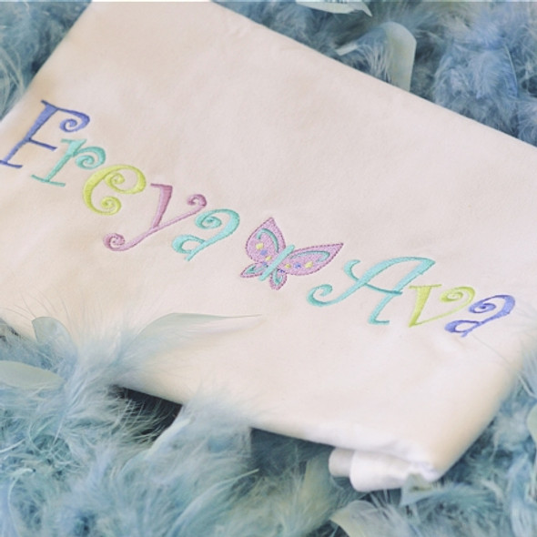 Freya Embroidery Font Design Alphabet