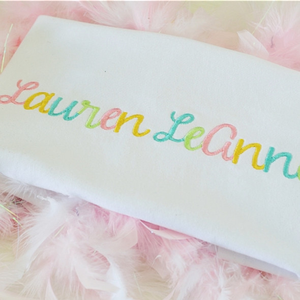 Lauren Embroidery Font Design Alphabet