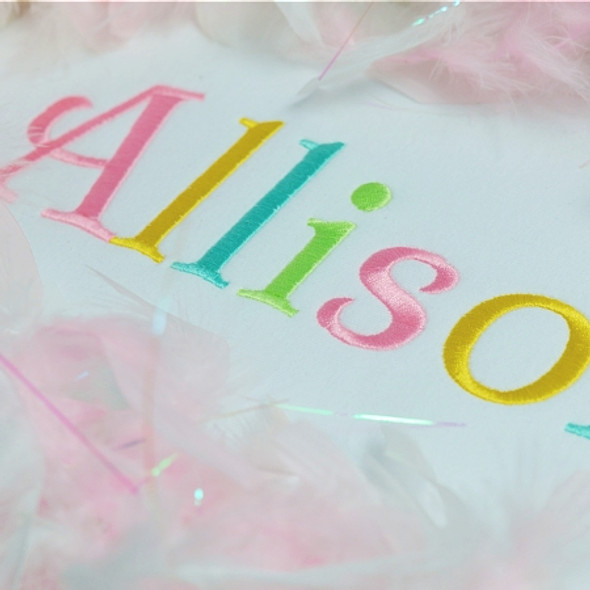 Allison Font  Embroidery Design Alphabet