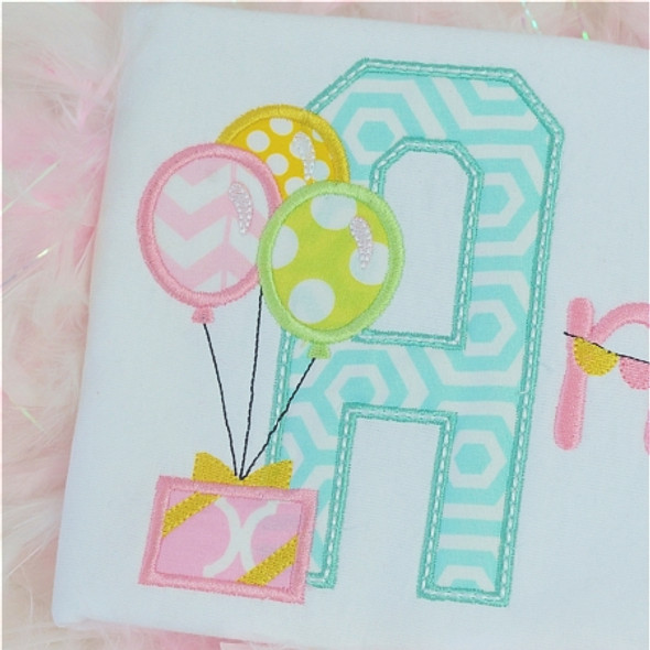 Birthday Alphabet Font Machine Embroidery Design