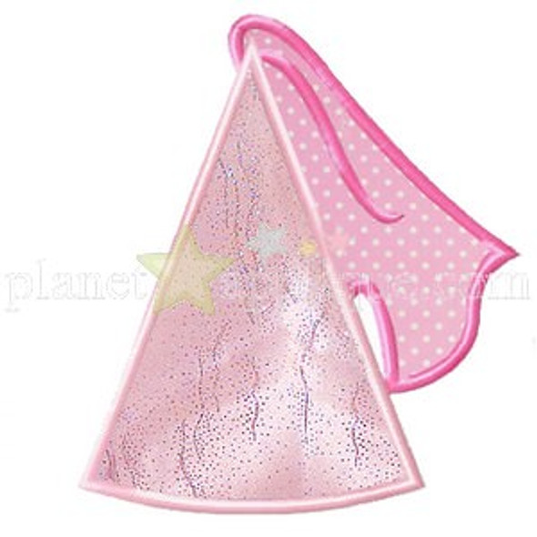 Princess Hat Applique Machine Embroidery Design