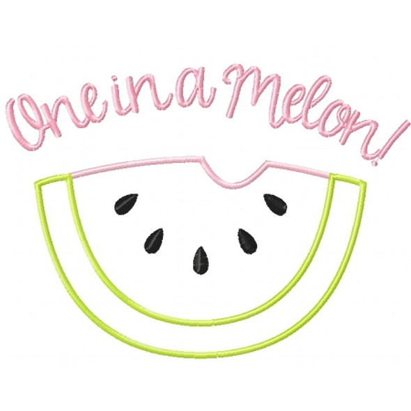 One in a Melon Machine Embroidery Design