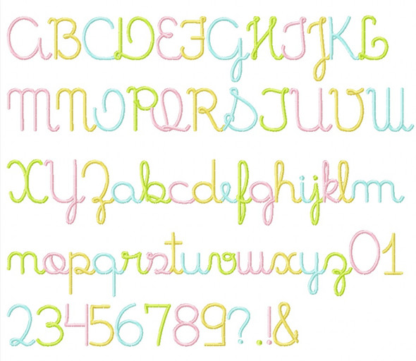 Patticake Font Machine Embroidery Design