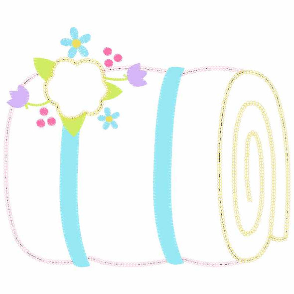 Sleeping Bag Chain and Vintage Applique Embroidery Design