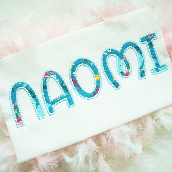 Dainty Applique Alphabet Machine Embroidery Design