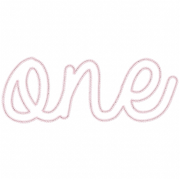 Cursive Numbers 1 through 5 Vintage and Chain Applique Embroidery Design Cursive Numbers 1 through 5 Vintage and Chain Applique Embroidery Design