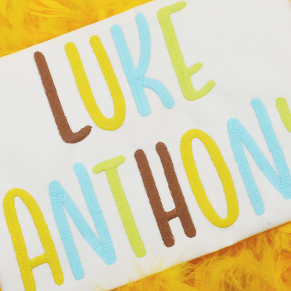 Luke Embroidery Font Alphabet Design