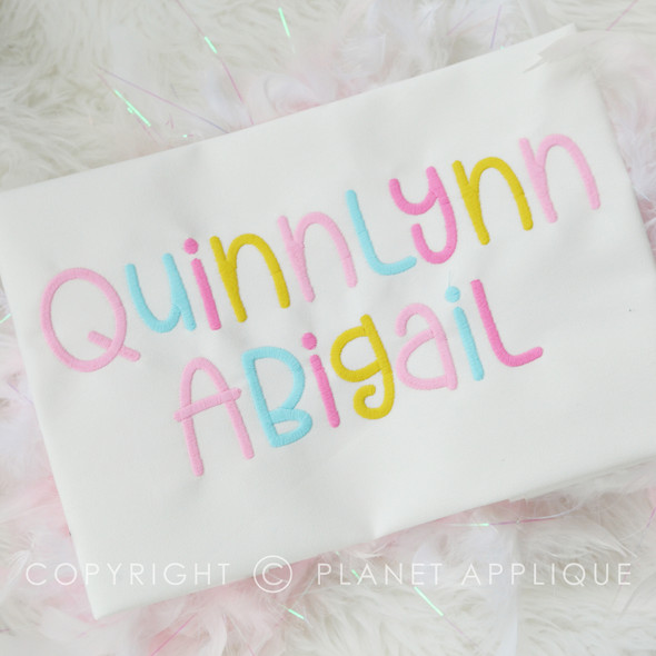 Quinnlynn Font Alphabet Machine  Embroidery Design