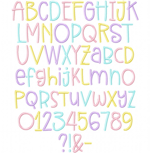 Quinnlynn Font Alphabet Machine  Embroidery Design