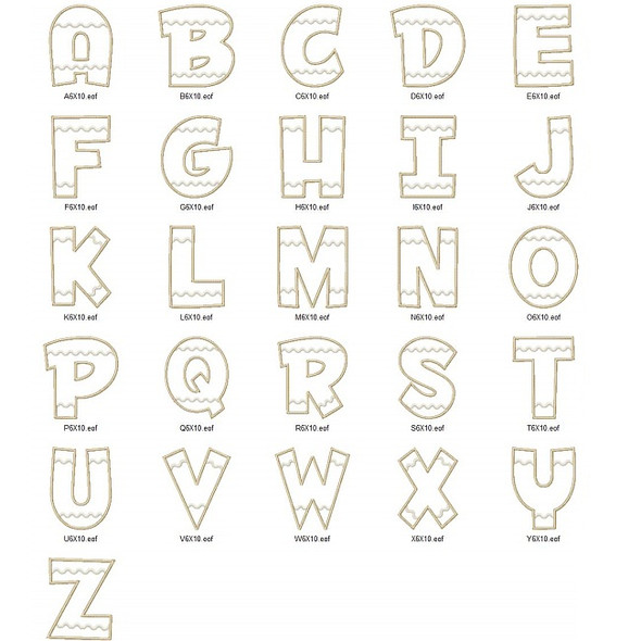Gingerbread Alphabet Embroidery Font Design