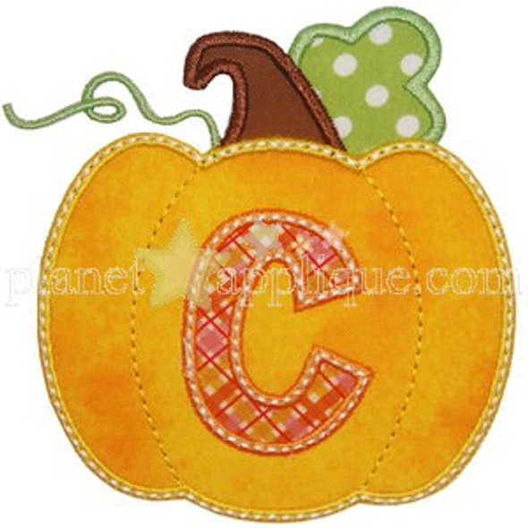 Double Pumpkin Alphabet Embroidery Font Design