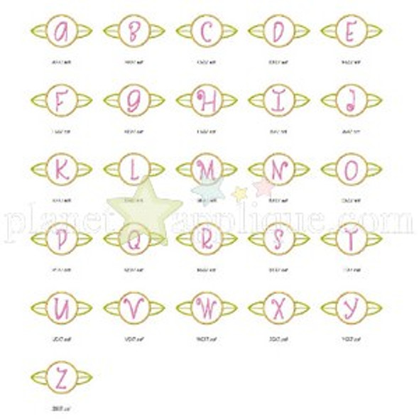 Ribbon Flower Alphabet Embroidery Font Design