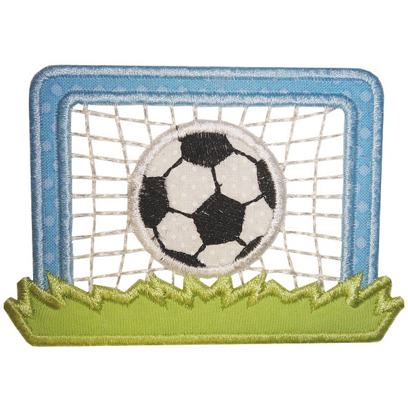 Soccer Goal Applique Machine Embroidery Design