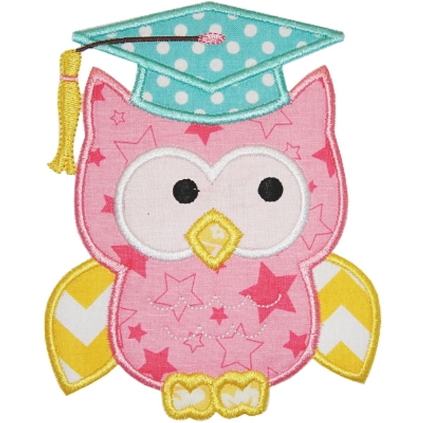 Graduation Owl Machine Embroidery Design