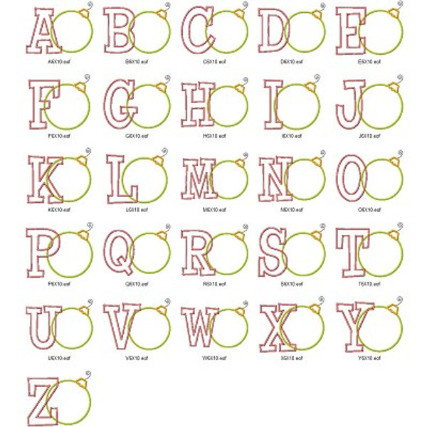 Ornament Name Alphabet Embroidery Font Design