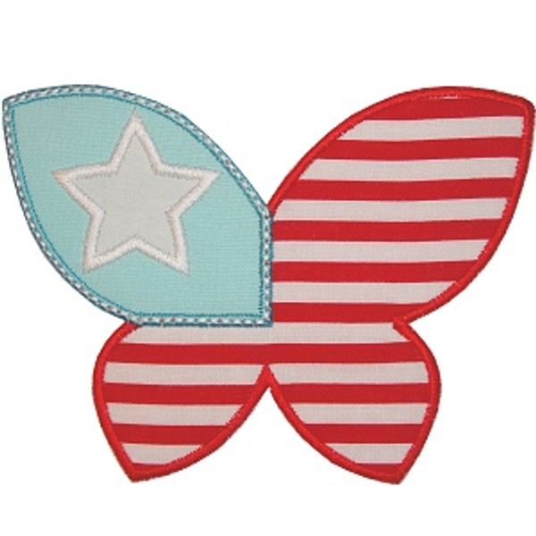 Patriotic Butterfly Machine Embroidery Design