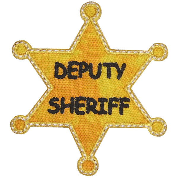 Deputy Sheriff Applique Machine Embroidery Design