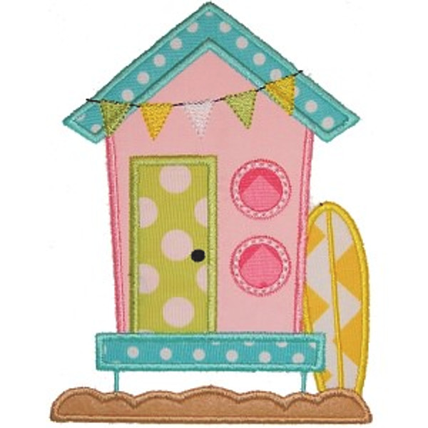 Surf Cabana Applique Machine Embroidery Design