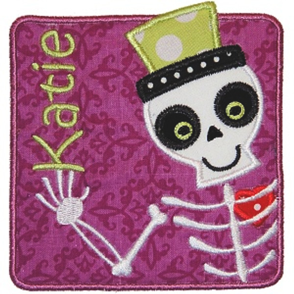 Skelly Patch Machine Embroidery Design