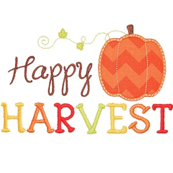 Happy Harvest Machine Embroidery Design