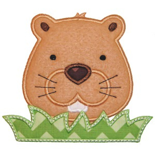 Groundhog Applique Machine Embroidery Design