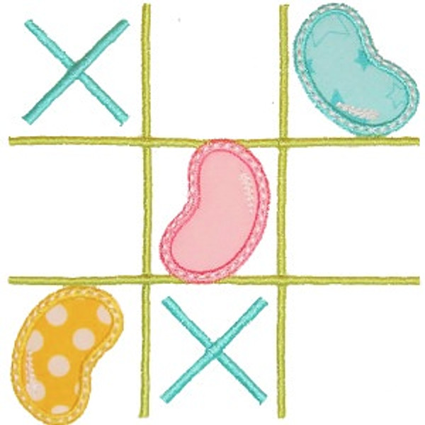 Tic Tac Jelly Beans Machine Embroidery Design
