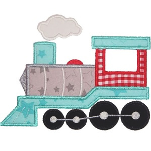 Locomotive Applique Machine Embroidery Design