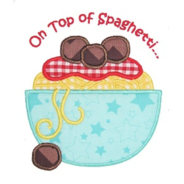 On Top of Spaghetti Machine Embroidery Design