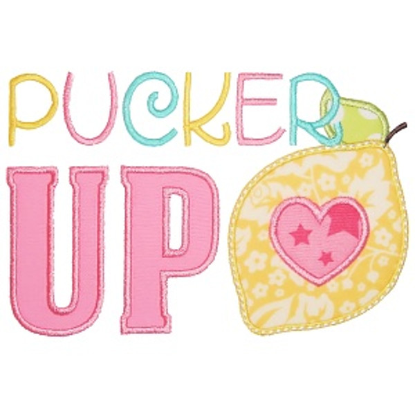 Pucker Up Applique Machine Embroidery Design