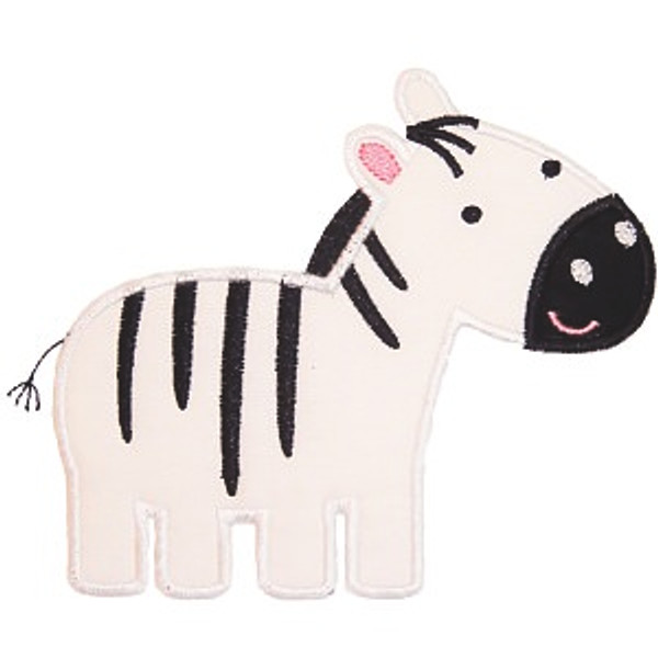 Zebra Applique Machine Embroidery Design