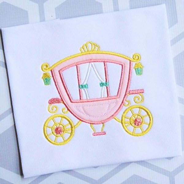 Princess Carriage 2 Machine Embroidery Design