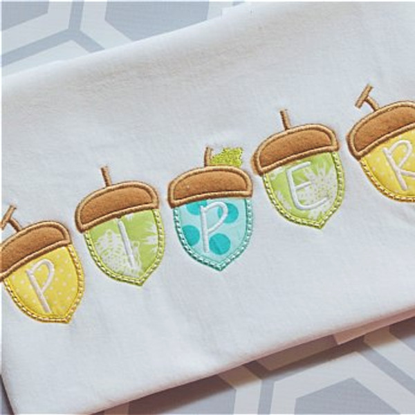 Tiny Acorn Alphabet Embroidery Font Design