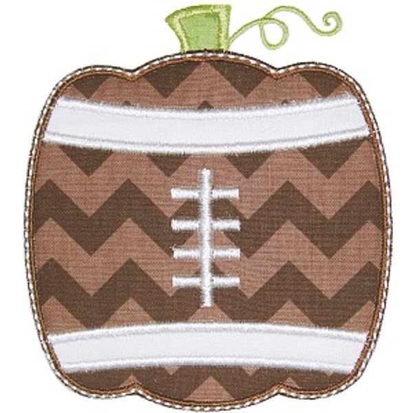 Football Pumpkin Machine Embroidery Design