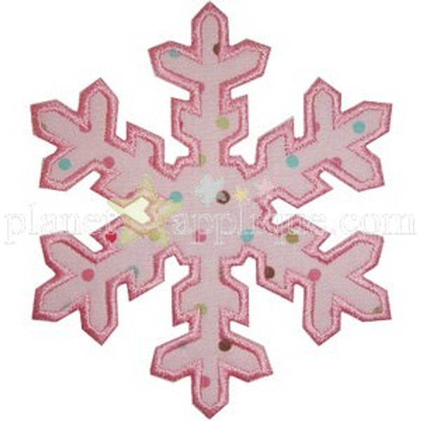 Snowflake 3 Applique Machine Embroidery Design