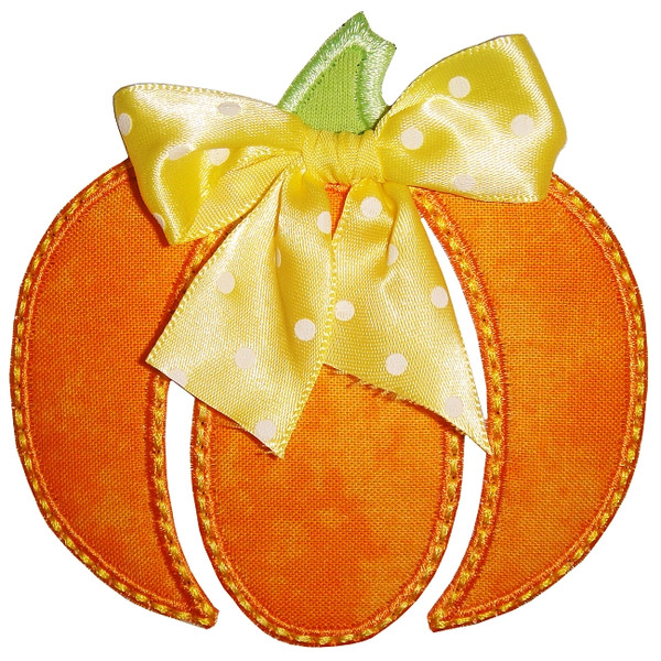 Whimsical Pumpkin Applique Machine Embroidery Design