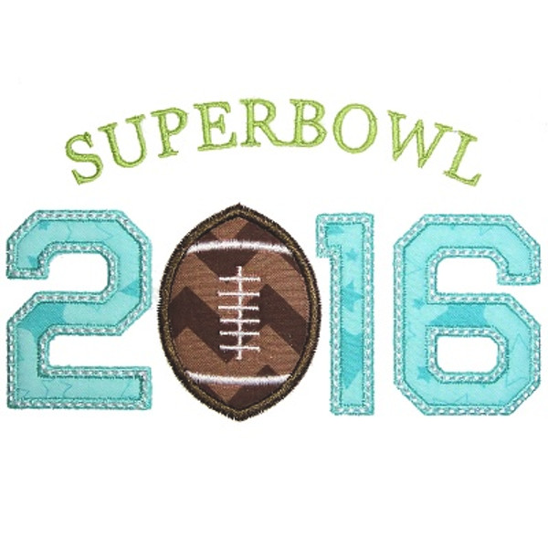 Superbowl Applique Machine Embroidery Design