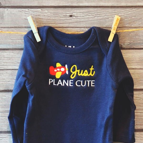 Filled Just Plane Cute Machine Embroidery Design