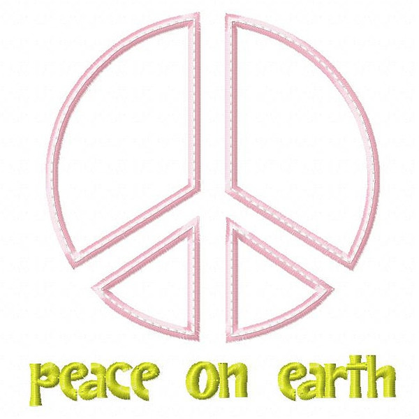 Peace On Earth Applique Machine Embroidery Design