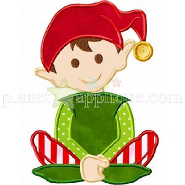 Santas Worker Applique Machine Embroidery Design